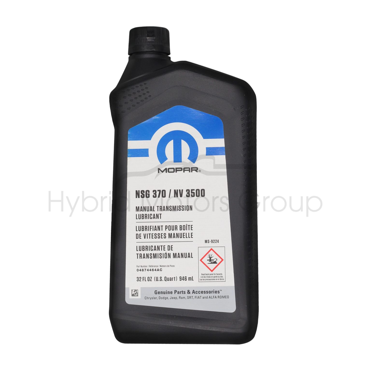 Huile Boîte Vitesse Manuelle NSG 370 / NV3500 04874464AC Mopar - Hybrid ...